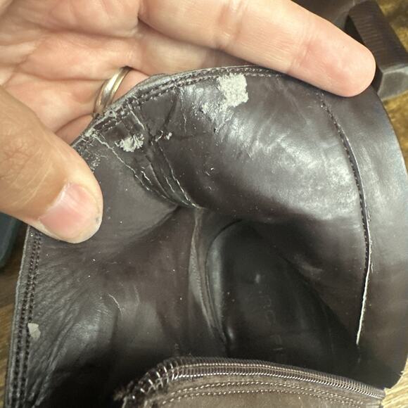 Marc Fisher Women's Kattie Ankle-Boots Dark Brown Leather Size 10 M - Picture 6 of 8